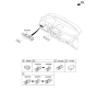 Diagram for 2014 Hyundai Tucson Hazard Warning Switch - 93790-2SBA0