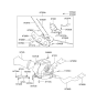 Diagram for 2003 Hyundai Accent Instrument Panel Light Bulb - 97241-25100
