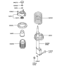 Diagram for 2005 Hyundai Accent Shock And Strut Mount - 54610-25000