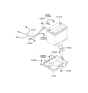 Diagram for 2000 Hyundai Accent Battery Tray - 37150-25200