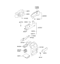 Diagram for 2001 Hyundai Accent Steering Column Cover - 84850-25101-LT