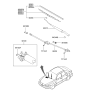 Diagram for 1999 Hyundai Accent Wiper Motor - 98100-25000