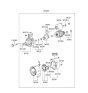 Diagram for Hyundai Excel Starter Motor - 36100-21770