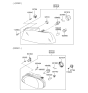 Diagram for 2006 Hyundai Accent Headlight - 92101-25550