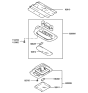 Diagram for 2002 Hyundai Accent Dome Light - 92800-25000-YL