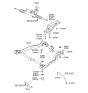 Diagram for 1999 Hyundai Accent Front Cross-Member - 62410-25030