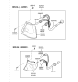 Diagram for 2001 Hyundai Accent Light Socket - 92490-25000