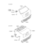 Diagram for 2000 Hyundai Accent Door Hinge - 79770-2D201