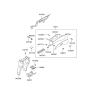 Diagram for 2006 Hyundai Accent Glove Box - 84510-25500-LT