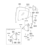 Diagram for 2000 Hyundai Accent Window Regulator - 83402-25000