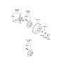 Diagram for 2001 Hyundai Accent Wheel Bearing Dust Cap - 52746-25000