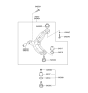 Diagram for Hyundai Accent Ball Joint - 54503-25A00