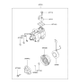 Diagram for 1999 Hyundai Accent A/C Compressor - 97701-25100