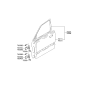 Diagram for 2006 Hyundai Accent Door Hinge - 79315-25000