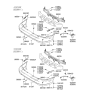 Diagram for 2002 Hyundai Accent Bumper - 86611-25830