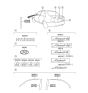 Diagram for 2000 Hyundai Accent Emblem - 86315-25100-DT