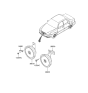 Diagram for 2000 Hyundai Accent Horn - 96620-2C000