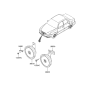 Diagram for 2003 Hyundai Tiburon Horn - 96620-2C000