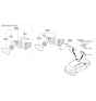 Diagram for Hyundai Elantra GT Car Mirror - 87610-A5210