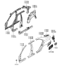 Diagram for 2005 Hyundai Sonata Fuel Filler Housing - 71531-3K100