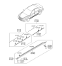 Diagram for Hyundai Sonata Door Moldings - 87721-3K020