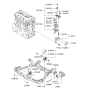 Diagram for 2005 Hyundai Sonata Engine Mount Bracket - 21810-3K000