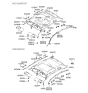 Diagram for 2005 Hyundai Sonata Sun Visor - 85202-3K250-QS