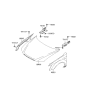 Diagram for 2005 Hyundai Sonata Hood - 66400-3K010