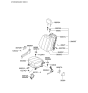 Diagram for Hyundai Sonata Seat Cushion - 88200-3K540-QZO