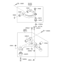 Diagram for Hyundai Azera Axle Beam Mount - 54443-3K000