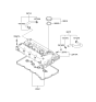 Diagram for 2006 Hyundai Sonata Valve Cover Gasket - 22441-25001