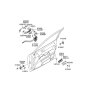 Diagram for Hyundai Door Striker - 81350-3K000