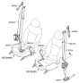 Diagram for 2016 Hyundai Accent Seat Belt - 88870-1R600-VYF