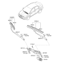 Diagram for 2011 Hyundai Sonata Hybrid Wiper Blade - 98351-1R000