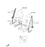 Diagram for 2019 Hyundai Veloster Seat Belt - 88810-J3500-NNB