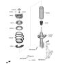 Diagram for Hyundai Veloster Shock Absorber - 54651-J3AC0