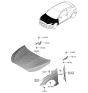 Diagram for 2020 Hyundai Veloster Hood Hinge - 79110-J3000