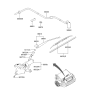 Diagram for 2001 Hyundai Elantra Wiper Motor - 98700-2D000