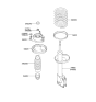 Diagram for Hyundai Elantra Shock And Strut Mount - 54610-2D000