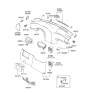 Diagram for 2000 Hyundai Elantra Steering Column Cover - 84851-2D000