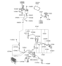 Diagram for 2000 Hyundai Elantra Power Steering Hose - 57510-2D100