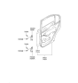 Diagram for 2000 Hyundai Elantra Door Hinge - 79430-2D000