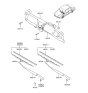 Diagram for 1992 Hyundai Scoupe Wiper Blade - 98350-24510