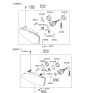 Diagram for 2001 Hyundai Elantra Headlight - 92101-2D150