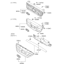 Diagram for 2005 Hyundai Elantra Grille - 86350-2D520