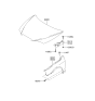 Diagram for 2001 Hyundai Elantra Fender - 66310-2D031