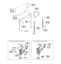 Diagram for 2001 Hyundai Elantra Tailgate Lock Actuator Motor - 81410-2D021