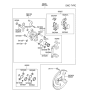 Diagram for 2002 Hyundai Tiburon Brake Caliper - 58310-2DA00