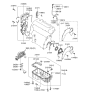 Diagram for 2002 Hyundai Elantra Oil Pan Baffle - 21504-23501