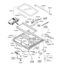 Diagram for 2002 Hyundai Elantra Sunroof - 81610-2D000